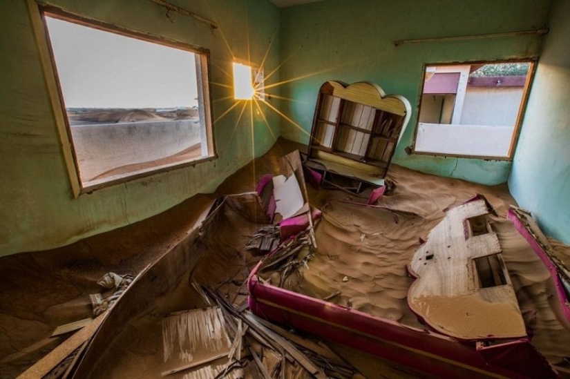 The abandoned ghost village of Al-Madam in the sands of the Emirates