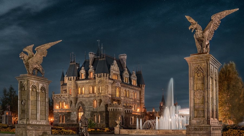 The amazing medieval castle of Garibaldi on the banks of the Volga