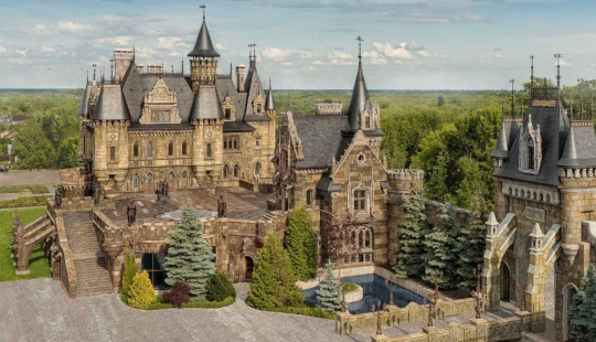 The amazing medieval castle of Garibaldi on the banks of the Volga