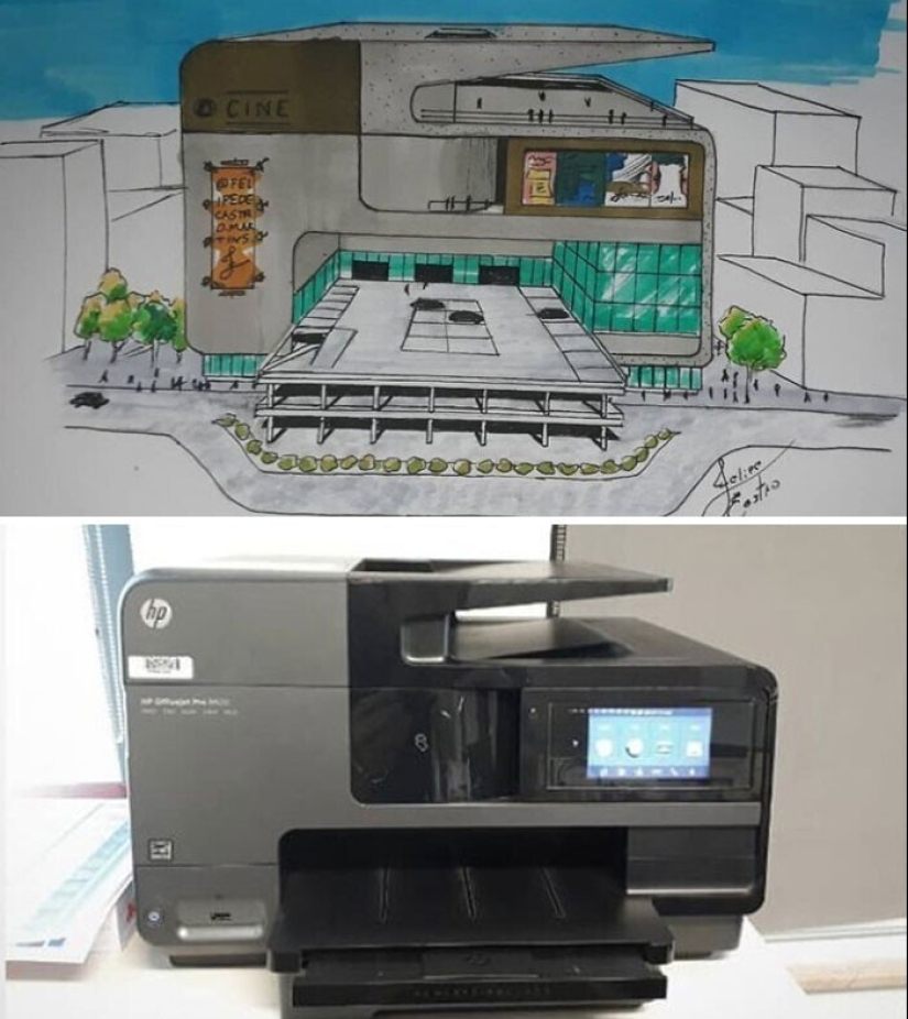 The architect from Brazil draws surreal buildings inspired by familiar objects The architect from Brazil draws surreal buildings inspired by familiar objects