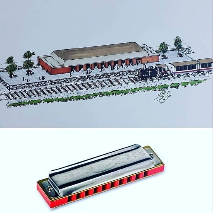 The architect from Brazil draws surreal buildings inspired by familiar objects The architect from Brazil draws surreal buildings inspired by familiar objects