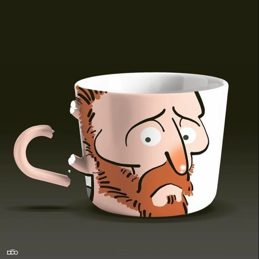 The artist painted how he sees the life of Van Gogh