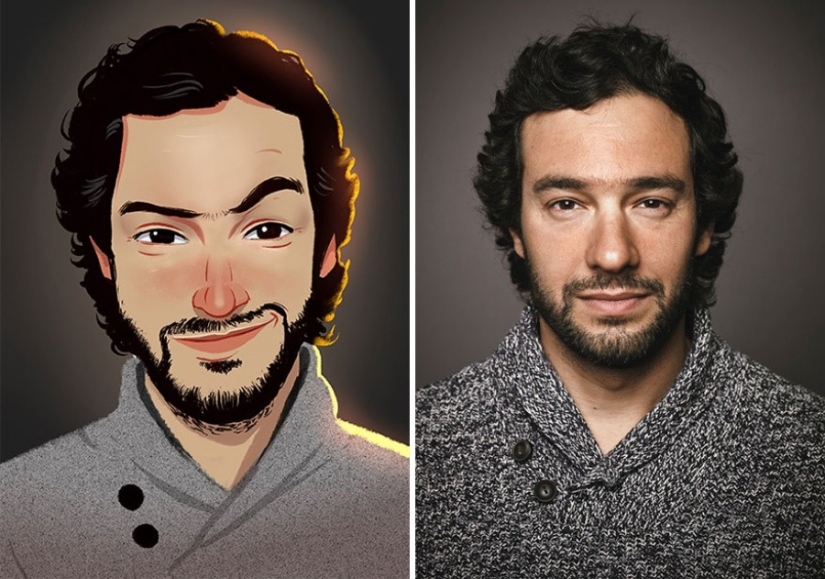 The artist turns photos of random people into amazing illustrations