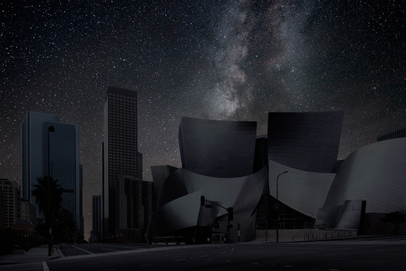 The city, lit only by the stars The city, lit only by the stars