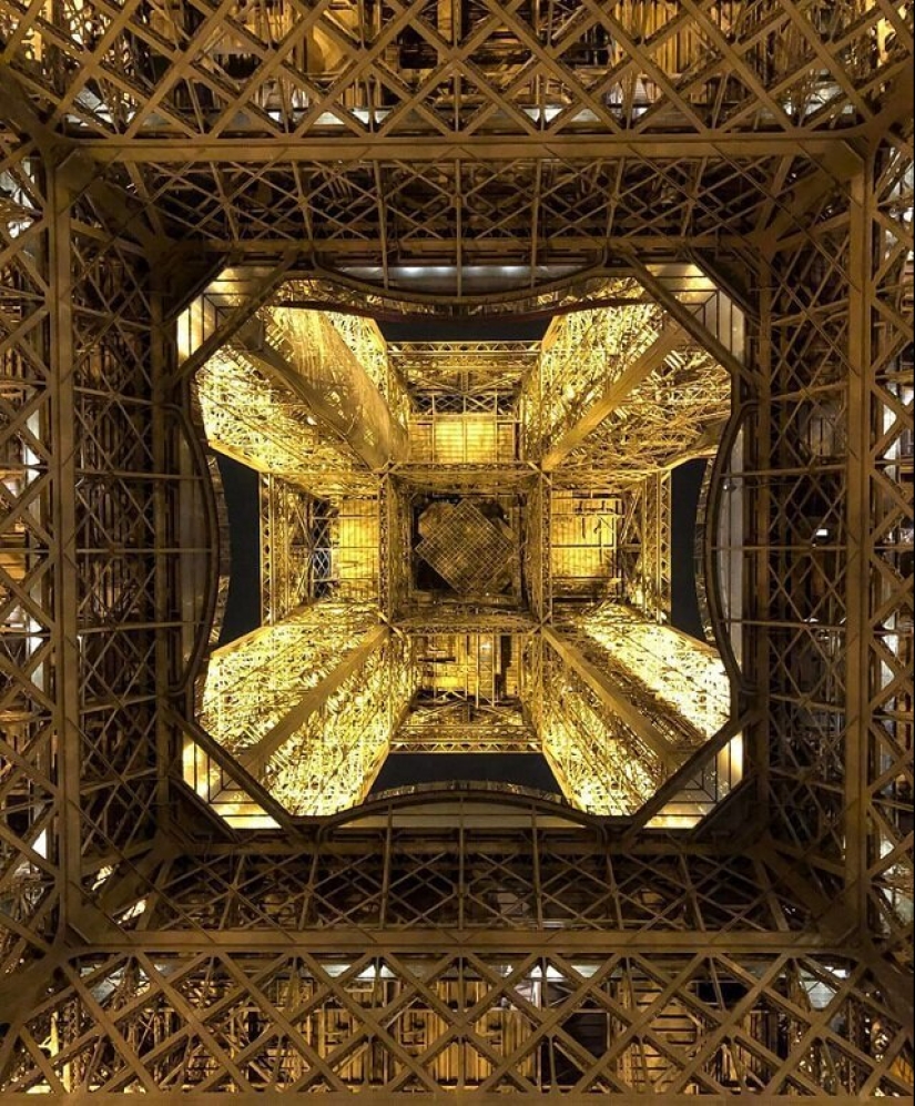 The familiar world shown with an unusual angle