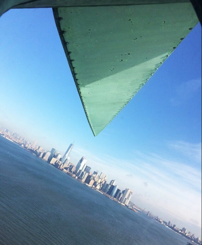 The familiar world shown with an unusual angle