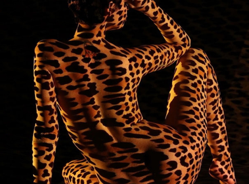 The French photographer dressed his models in light, shadow and nothing else