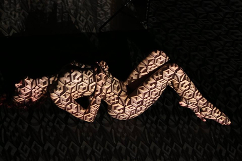 The French photographer dressed his models in light, shadow and nothing else