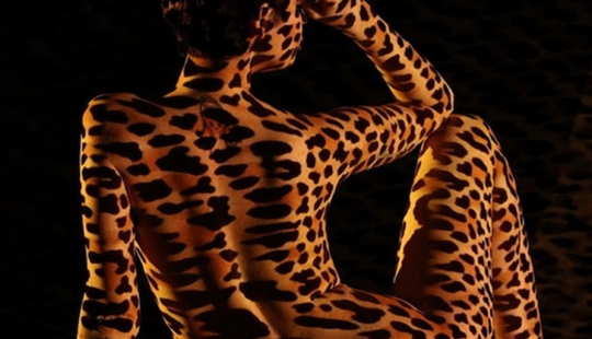 The French photographer dressed his models in light, shadow and nothing else