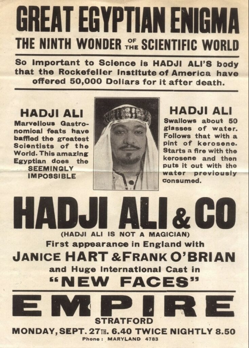 The Human Fountain of Hadji Ali: The Story of an Artist of an Unpleasant Genre