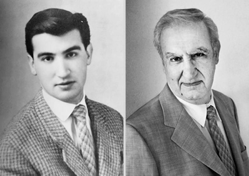 The inexorable passage of time in portraits from the series " before and after» The inexorable passage of time in portraits from the series " before and after»