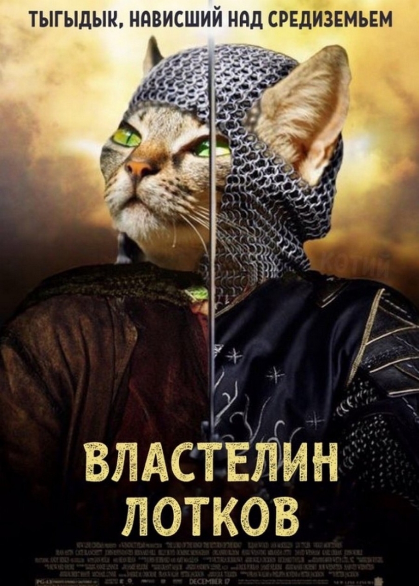 The Lord gets the last of the trays Kus! Posters of box office hits with cats in the lead roles The Lord gets the last of the trays Kus! Posters of box office hits with cats in the lead roles