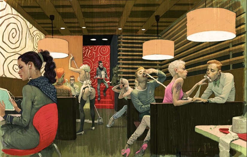 The non-childish drawings of this Russian artist are very ambiguous The non-childish drawings of this Russian artist are very ambiguous