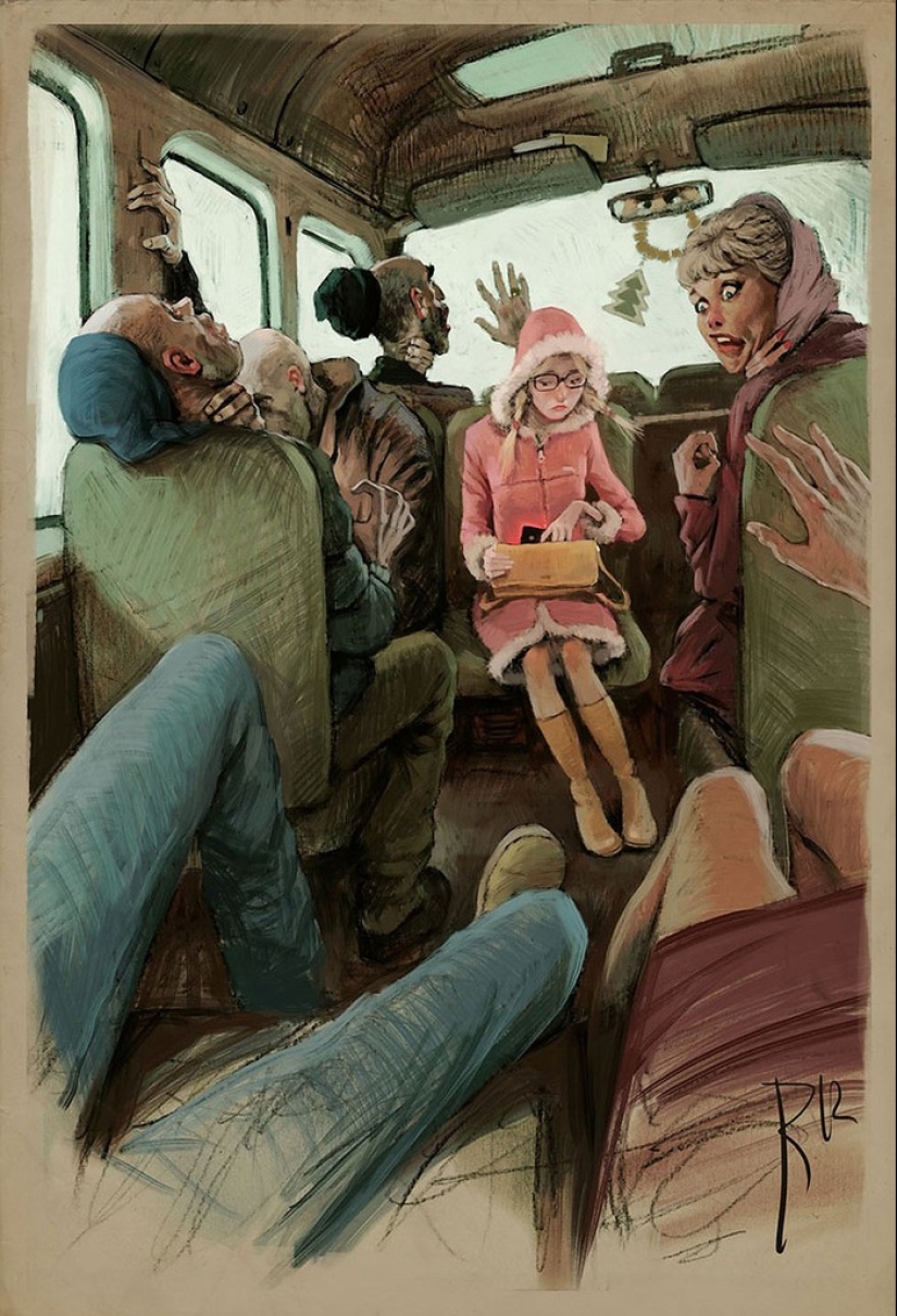 The non-childish drawings of this Russian artist are very ambiguous The non-childish drawings of this Russian artist are very ambiguous