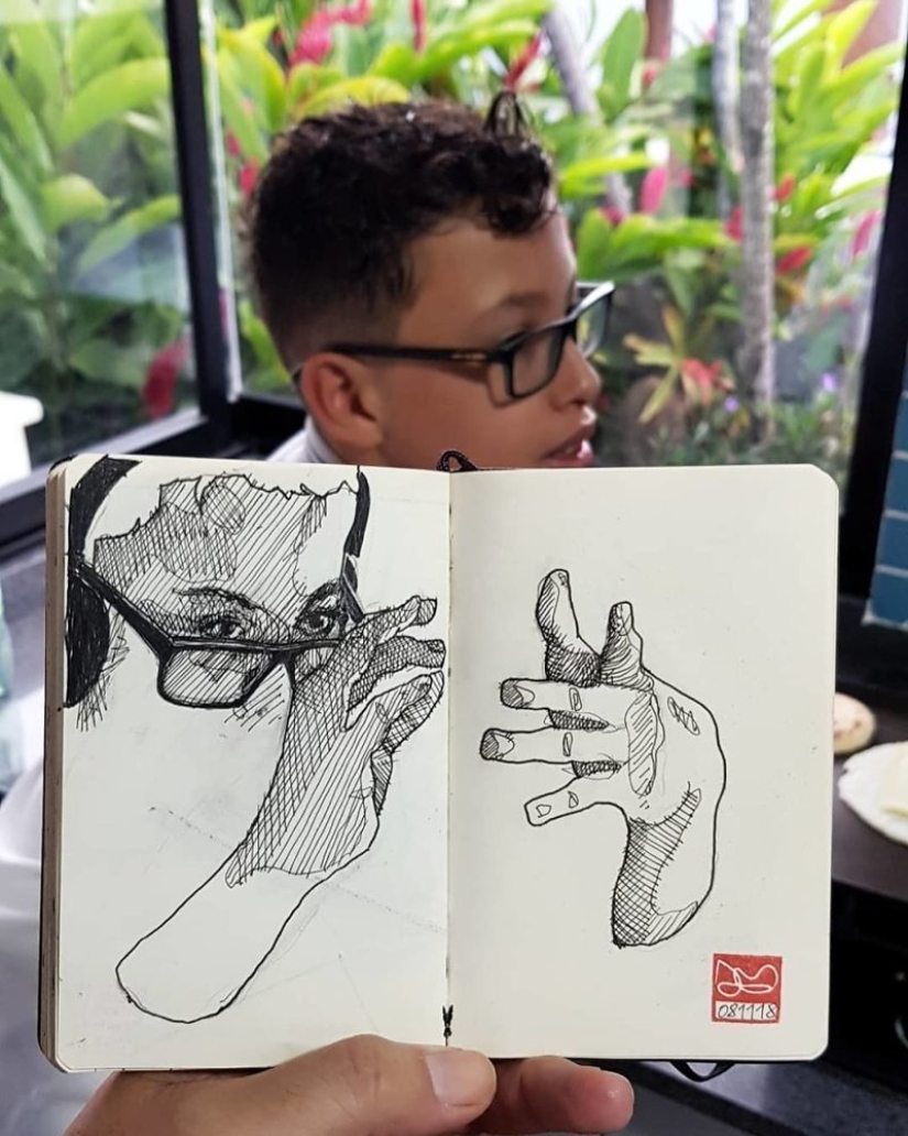 The reality is transferred to the paper: the incredible sketches of the architect from Colombia