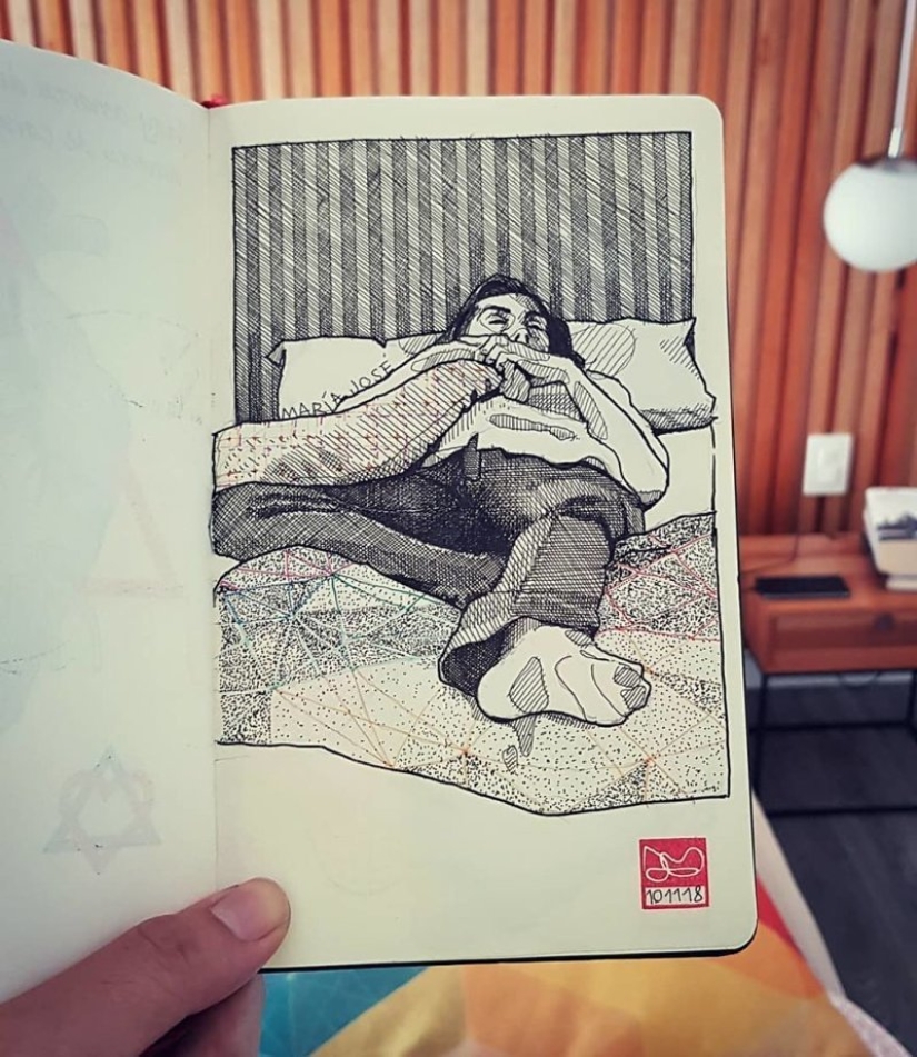 The reality is transferred to the paper: the incredible sketches of the architect from Colombia