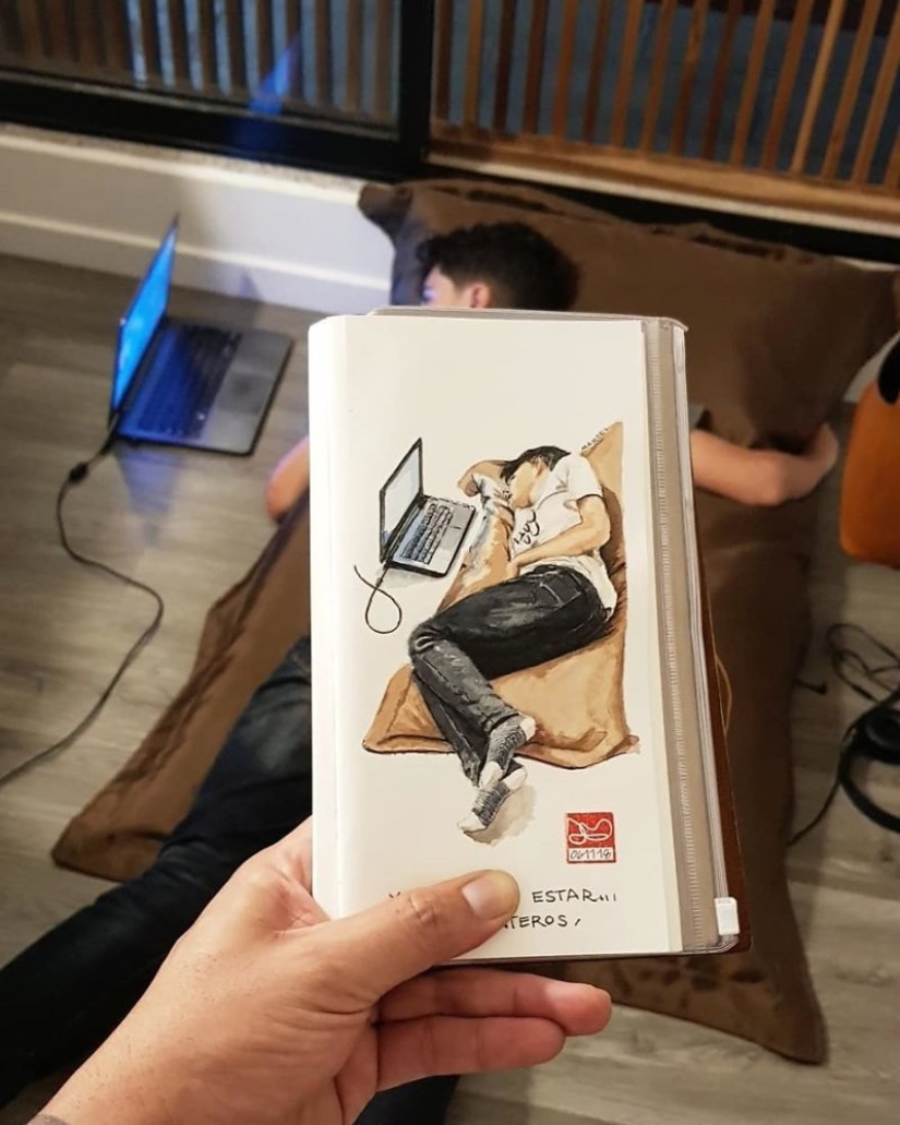 The reality is transferred to the paper: the incredible sketches of the architect from Colombia