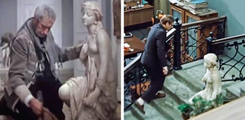 The same props and clothing, which has appeared in many Soviet films