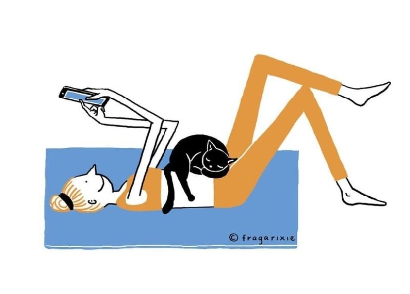 The world through the screen: 25 adorable illustrations obsession gadgets