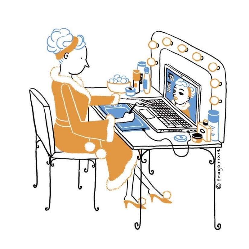 The world through the screen: 25 adorable illustrations obsession gadgets The world through the screen: 25 adorable illustrations obsession gadgets