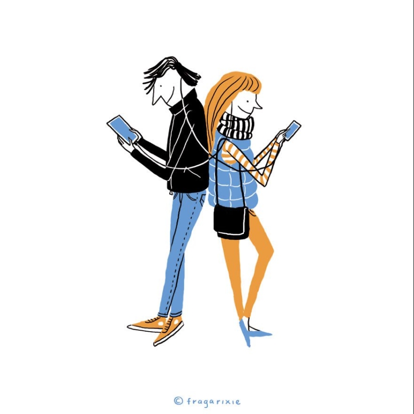 The world through the screen: 25 adorable illustrations obsession gadgets The world through the screen: 25 adorable illustrations obsession gadgets