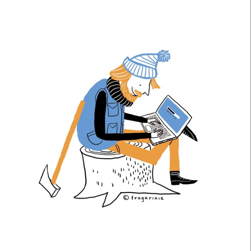 The world through the screen: 25 adorable illustrations obsession gadgets The world through the screen: 25 adorable illustrations obsession gadgets