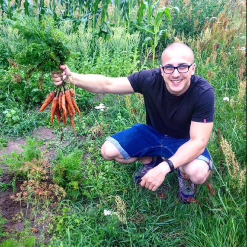 There is a hunt for carrots, or Gardeners with their glorious trophies There is a hunt for carrots, or Gardeners with their glorious trophies