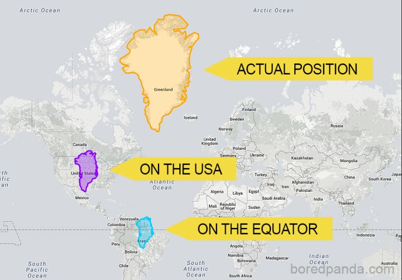 These maps will allow you to see the real size of the countries of the world