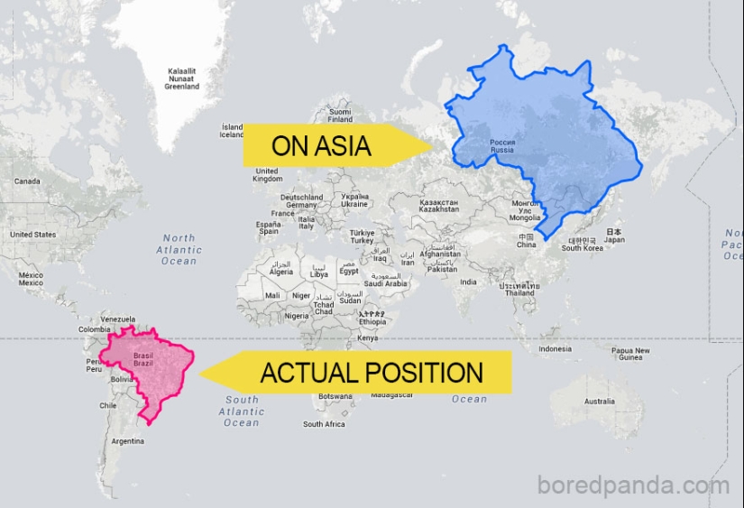 These maps will allow you to see the real size of the countries of the world