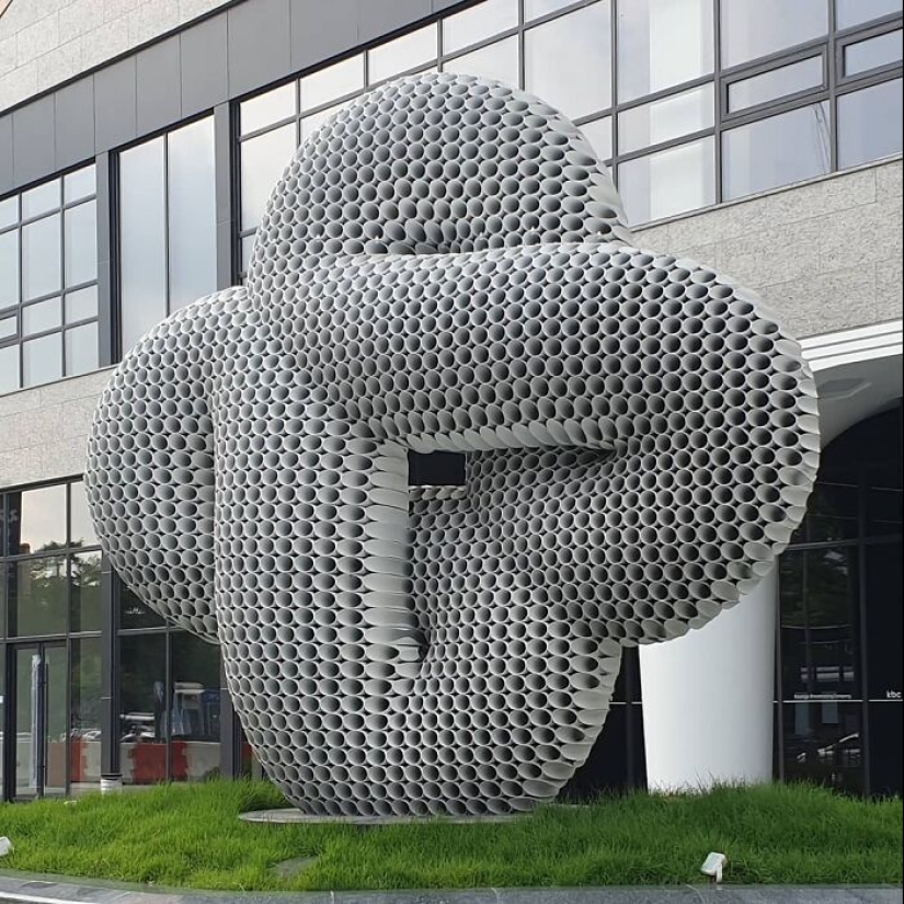 This Artist Creates Striking Metal Sculptures Using Stacked Pipes