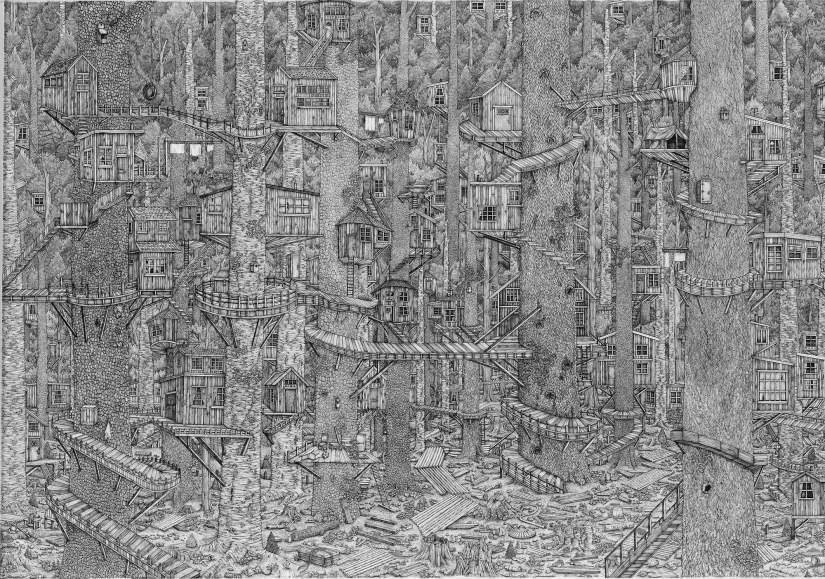 Todo un mundo sobre el papel: una mujer británica crea paisajes increíbles con una pluma ordinaria Todo un mundo sobre el papel: una mujer británica crea paisajes increíbles con una pluma ordinaria