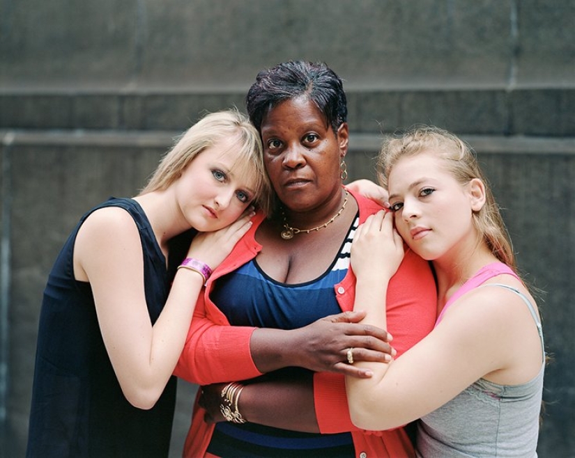 Touching Strangers: Strangers hugging each other