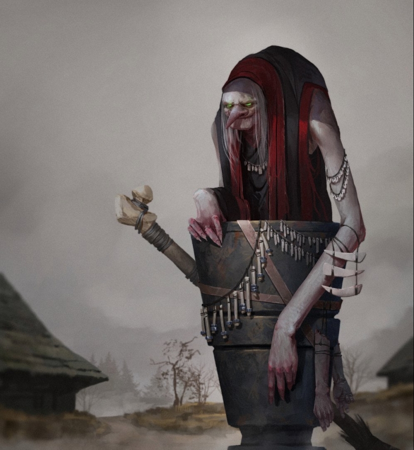 "Un roble fue cortado cerca de Lukomorye": dark fantasy art "Un roble fue cortado cerca de Lukomorye": dark fantasy art