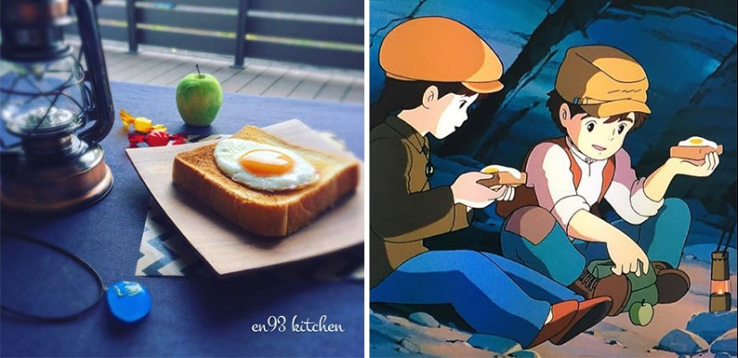 Una gran idea de cómo alimentar a un niño caprichoso: una mujer japonesa cocina platos de dibujos animados de Miyazaki Una gran idea de cómo alimentar a un niño caprichoso: una mujer japonesa cocina platos de dibujos animados de Miyazaki