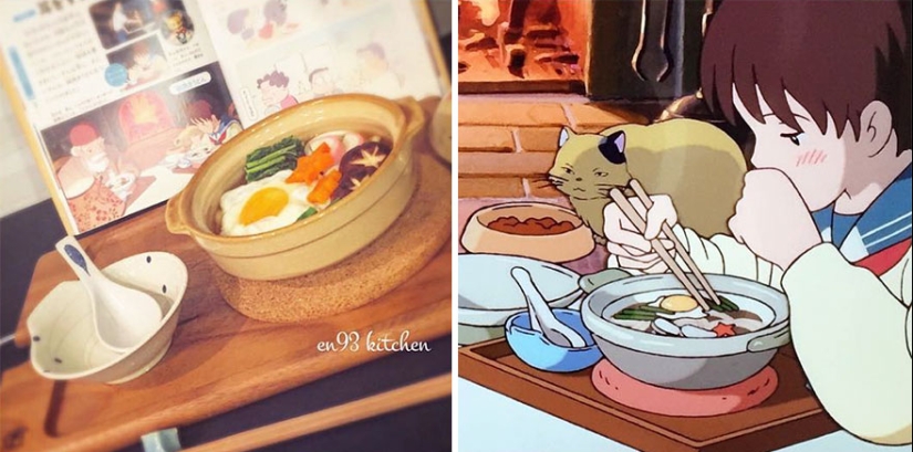 Una gran idea de cómo alimentar a un niño caprichoso: una mujer japonesa cocina platos de dibujos animados de Miyazaki Una gran idea de cómo alimentar a un niño caprichoso: una mujer japonesa cocina platos de dibujos animados de Miyazaki