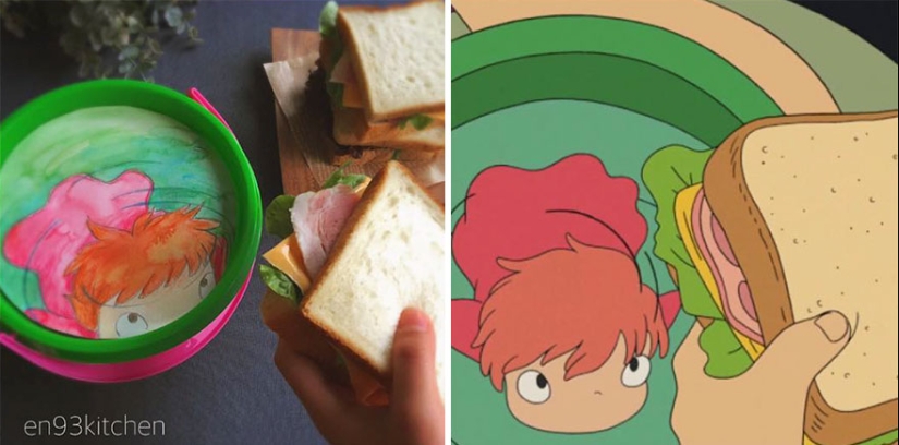Una gran idea de cómo alimentar a un niño caprichoso: una mujer japonesa cocina platos de dibujos animados de Miyazaki Una gran idea de cómo alimentar a un niño caprichoso: una mujer japonesa cocina platos de dibujos animados de Miyazaki