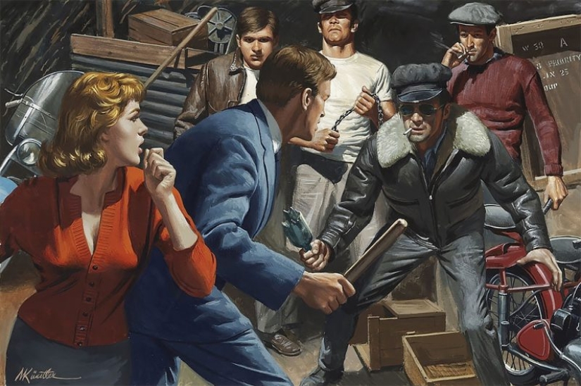 Una mezcla de espías, bellezas, nazis y héroes en impresionantes ilustraciones de Mort Kunstler Una mezcla de espías, bellezas, nazis y héroes en impresionantes ilustraciones de Mort Kunstler
