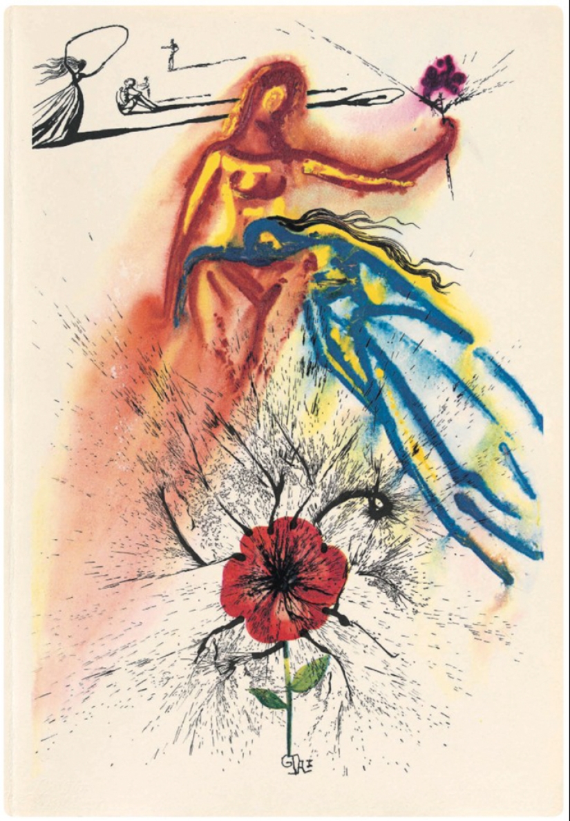 Unknown illustrations by Salvador Dali for "Alice's Adventures in Wonderland"