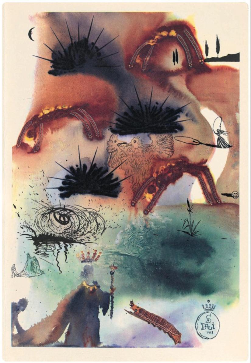 Unknown illustrations by Salvador Dali for "Alice's Adventures in Wonderland"