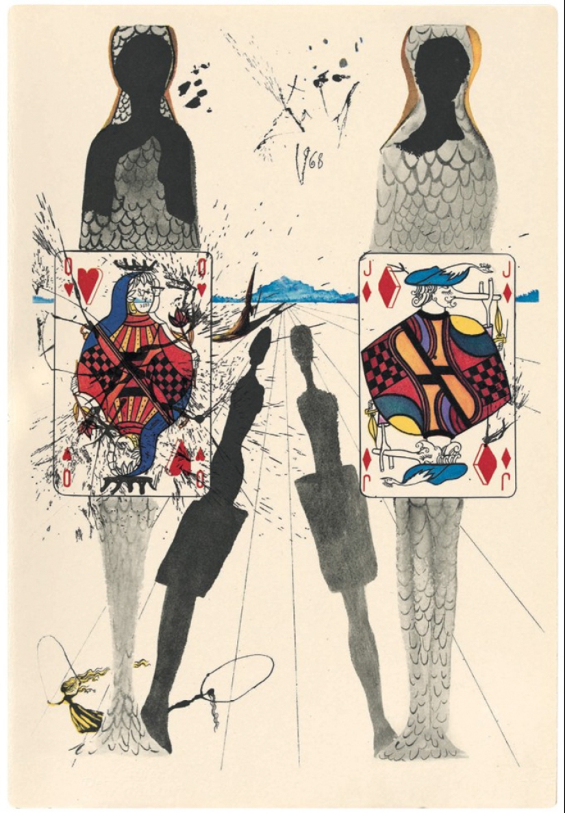 Unknown illustrations by Salvador Dali for "Alice's Adventures in Wonderland"