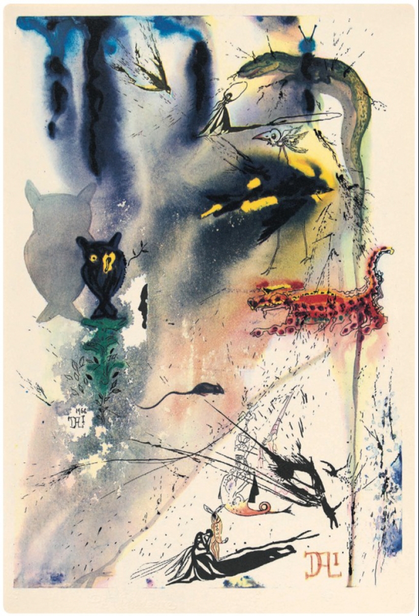 Unknown illustrations by Salvador Dali for "Alice's Adventures in Wonderland"