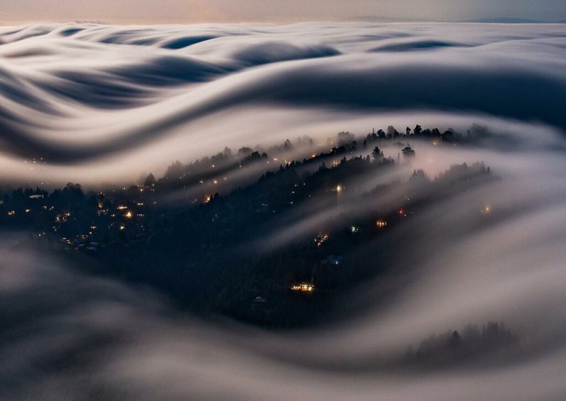 Unrealistically beautiful photographs of waves... fog Unrealistically beautiful photographs of waves... fog