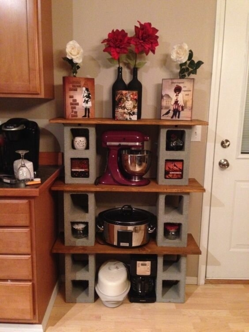 ¿Vamos a poner ladrillos? 20 ideas de muebles de bloques de cemento ¿Vamos a poner ladrillos? 20 ideas de muebles de bloques de cemento