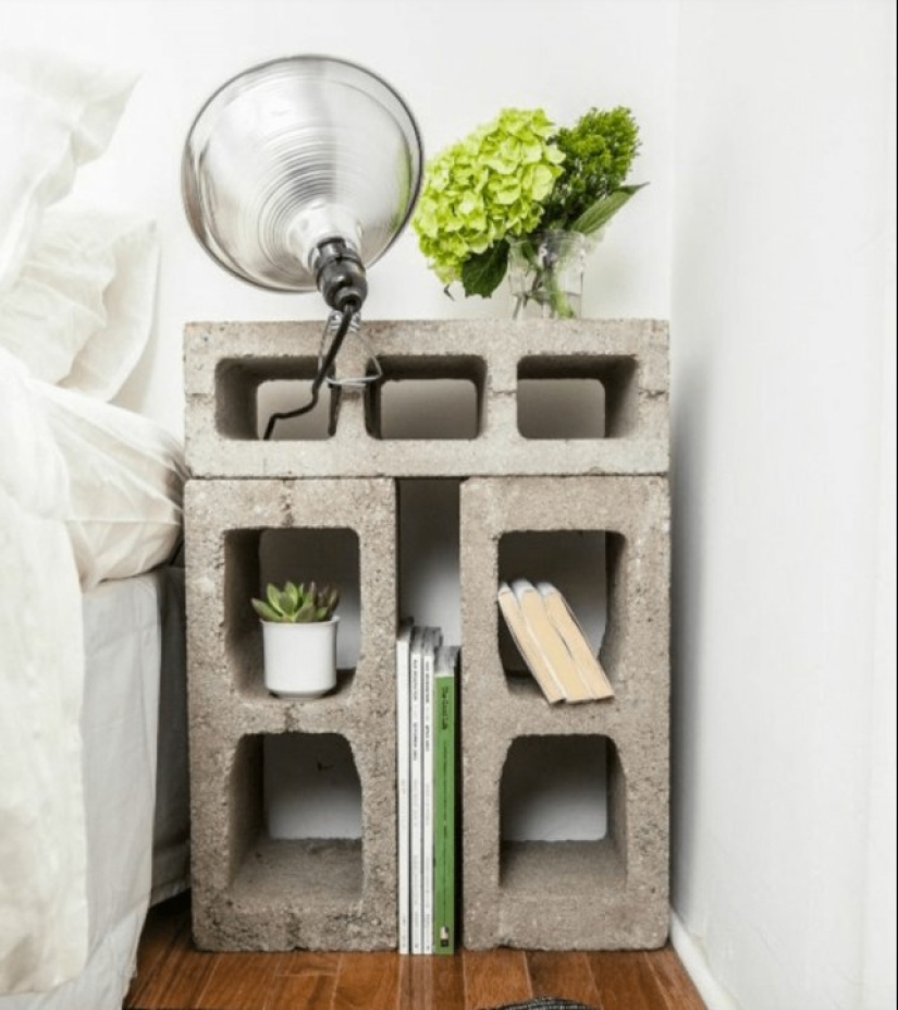 ¿Vamos a poner ladrillos? 20 ideas de muebles de bloques de cemento ¿Vamos a poner ladrillos? 20 ideas de muebles de bloques de cemento