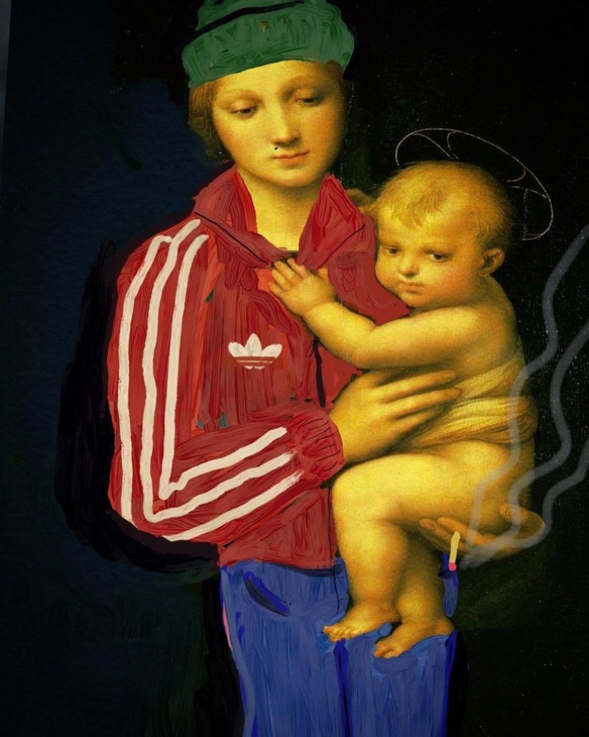 Van Hop y otros: los héroes de las obras maestras de la pintura del mundo probaron a los atletas olímpicos de Adidas