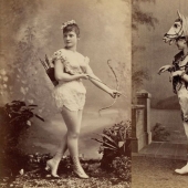 Victorian era burlesque dancers