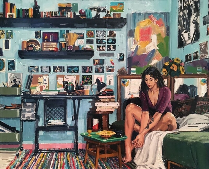 "Vida en la ciudad": Excelentes pinturas al óleo modernas de Vincent Jarrano