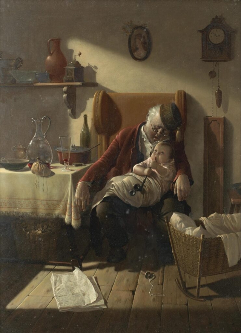 Viejos traviesos del género húngaro virtuoso de la pintura Vida Gabor