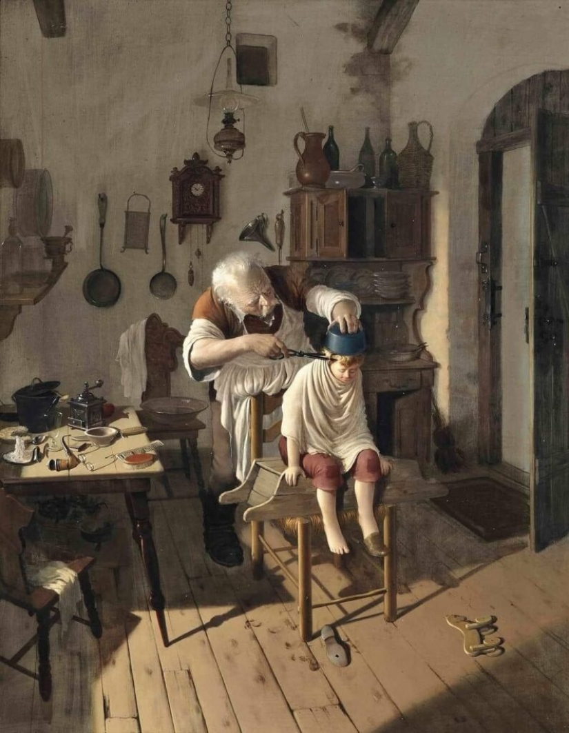 Viejos traviesos del género húngaro virtuoso de la pintura Vida Gabor