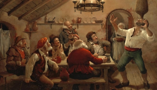 Viejos traviesos del género húngaro virtuoso de la pintura Vida Gabor Viejos traviesos del género húngaro virtuoso de la pintura Vida Gabor